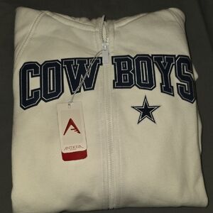 Antigua Cream Cowboys Zip-Up Jacket
